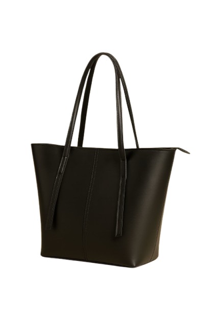 Chic Large Capacity Synthetic Leather Tote Bag for Women | Everyday Shoulder Handbag - Image 2
