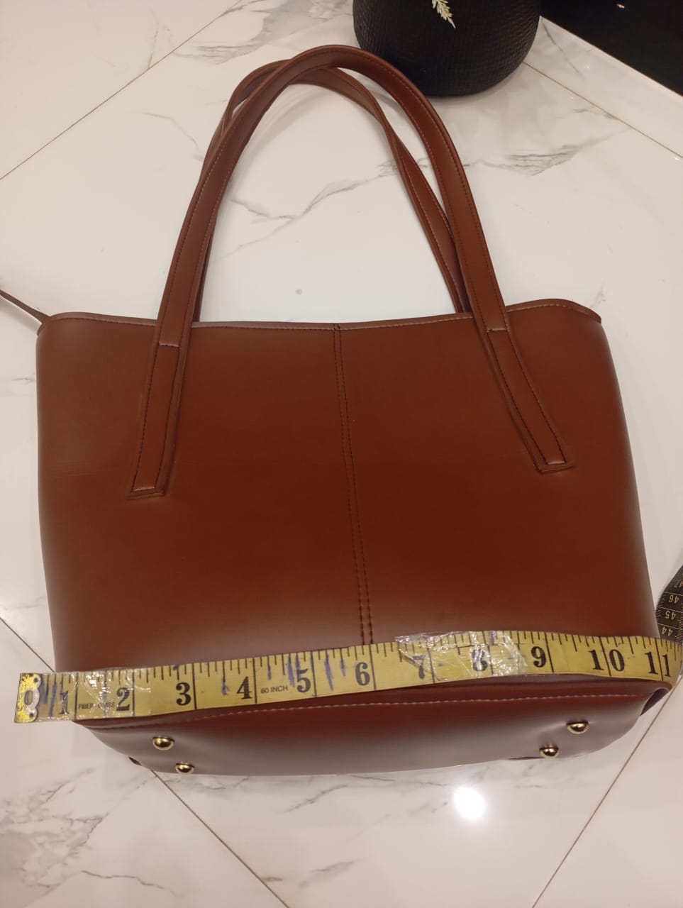 Chic Large Capacity Synthetic Leather Tote Bag for Women | Everyday Shoulder Handbag - Image 9