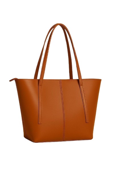 Chic Large Capacity Synthetic Leather Tote Bag for Women | Everyday Shoulder Handbag - Image 4